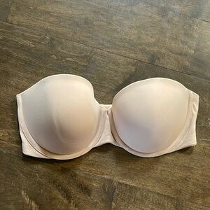 Ambrielle Nude Padded Strapless Bra, 36DD